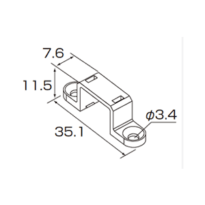 寸法：コネクタホールドM2