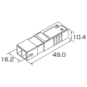 寸法：レセプタクルコネクタM2